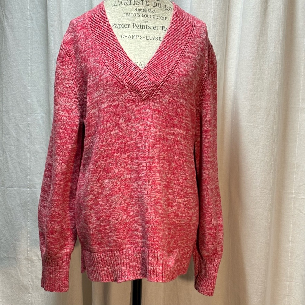 GAP Pink V-Neck Sweater for Women - Picture 2 of 12